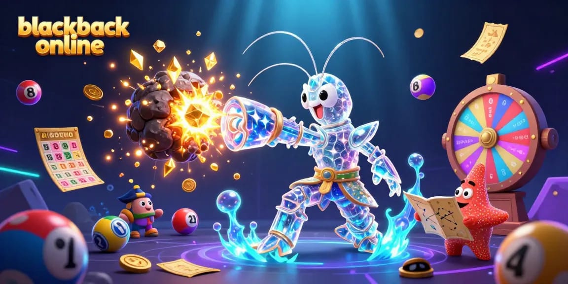 Experience thrilling action with blackjack online as a galactic samurai shrimp triumphantly breaks through an asteroid.